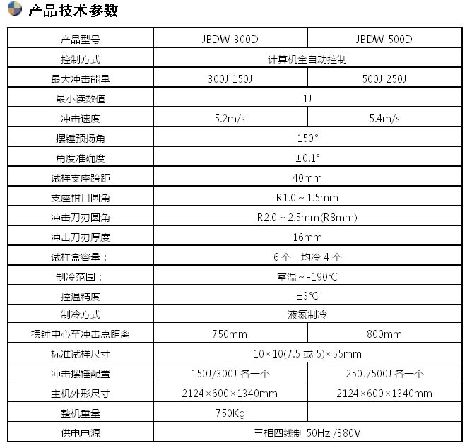 300J超低溫沖擊試驗機